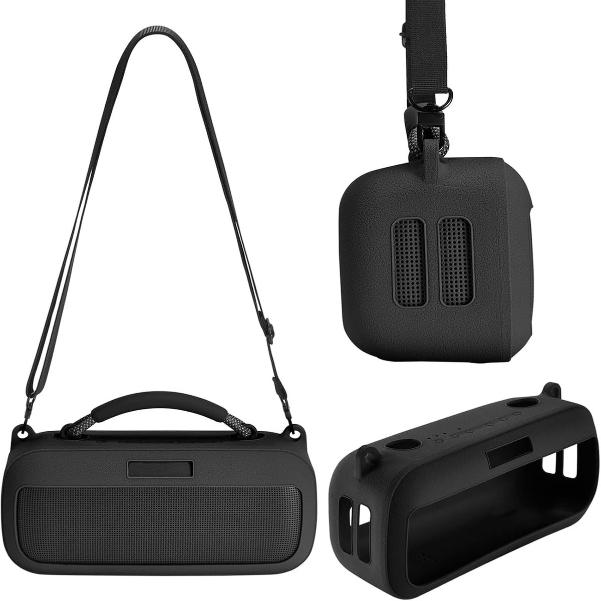 Hoesje voor Bose NIEUW SoundLink Max Draagbare Speaker,Soundlink Max Draagbare Reishoes Beschermende Draagtas met Schouderriem(Zwart)