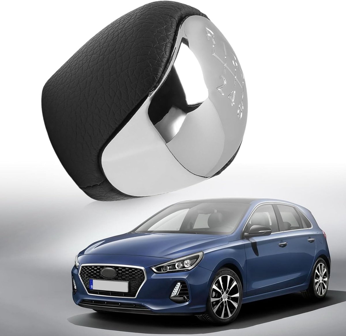 Versnellingspook met 6 versnellingen schakelpatroon Geschikt voor Elantra Tucson Cerato Optima Zes-versnellingsknoppen, zwart