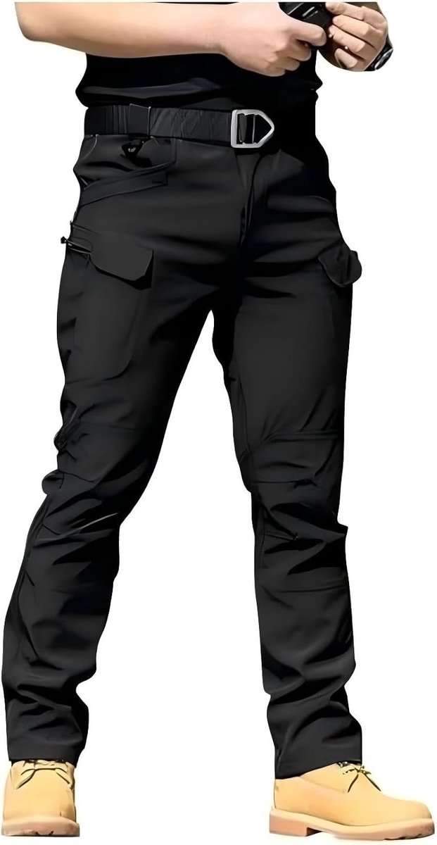Cargobroek voor heren, meerdere zakken, ritssluiting, dun, gevechtsbroek, waterdicht, militaire broek, tactisch