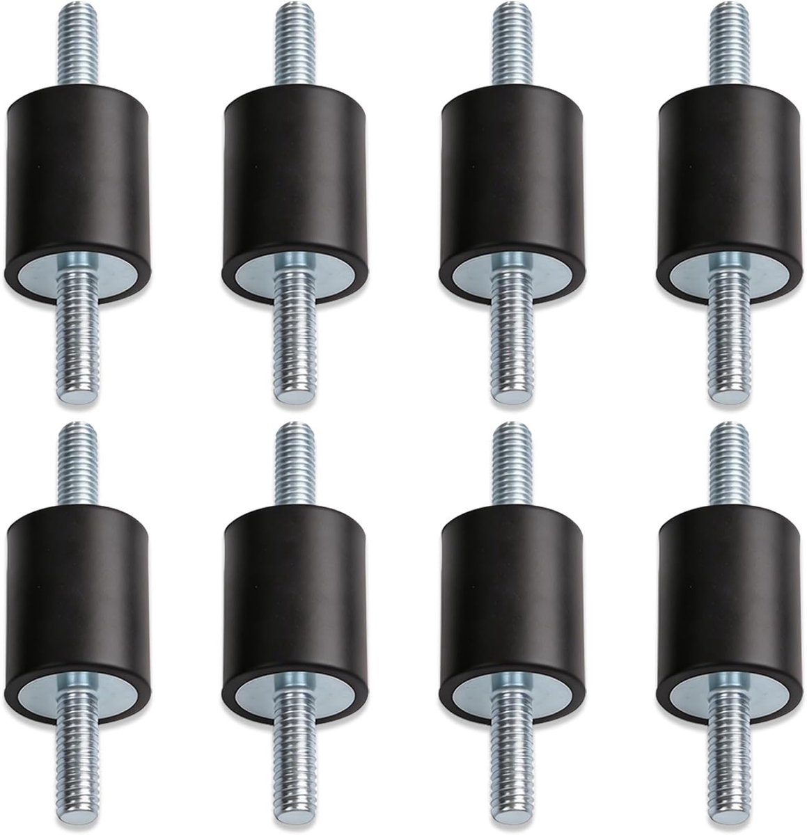 8 stuks voor Silent Block M6, stille rubberen blok, anti-trilling, M6 schokdemperhouder, voor automotoren (M6 x 18 D20 x H25)