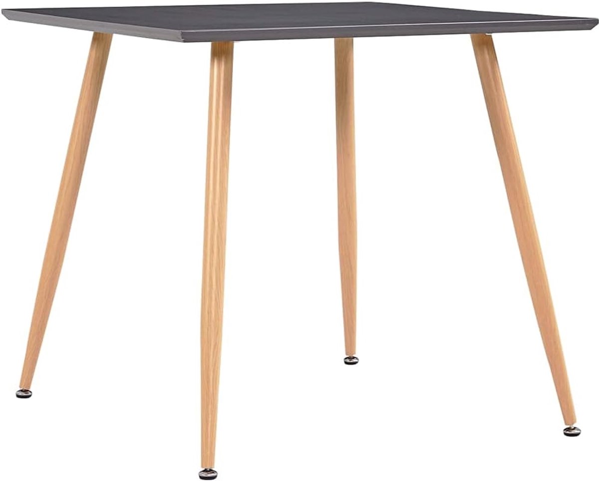 Eettafel grijs eiken 80,5x80,5x73 cm MDF