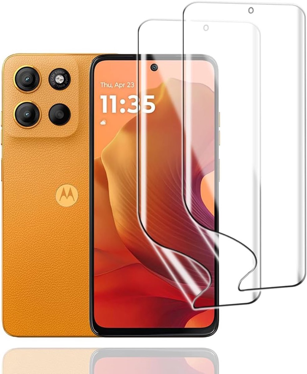 Displaybeschermfolie voor Motorola Moto G15, 2 stuks, TPU-displaybeschermfolie, HD, transparant, flexibel, hydrogelfolie, anti-krassen