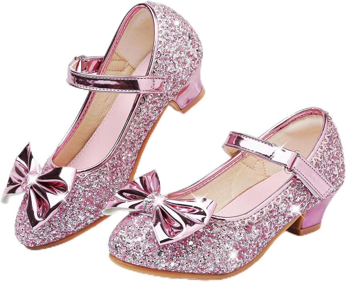 Schoenen meisjes glitter Mary Jane lage hakken sandaal peuters pailletten feest bruiloft verjaardag prom cosplay schoen ballet aankleden