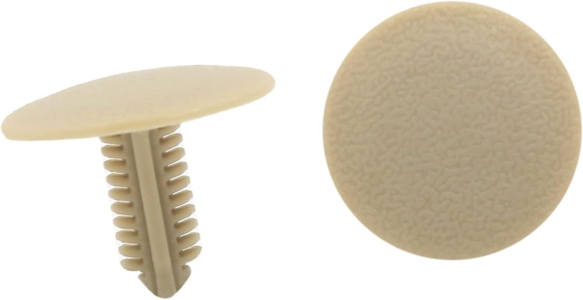 ABSOPRO Klinknagels 6 mm gat 24,5 mm kop kunststof beige (set van 20)