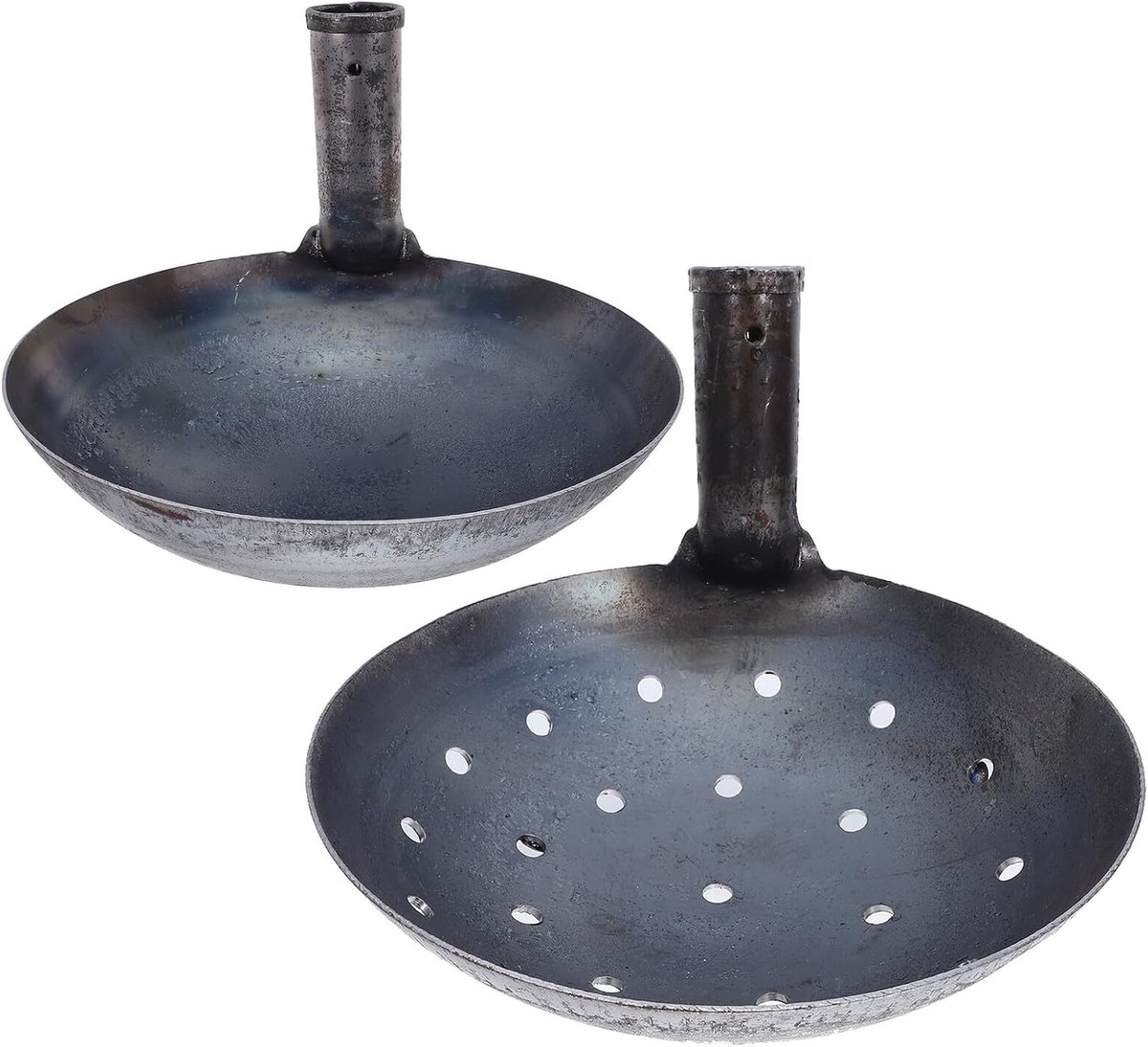 2 Stuks Graven En Mestvergiet Schep Gereedschap Graven Multifunctionele Tuingereedschap Silver