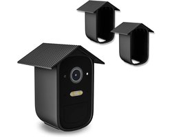 2 Stuks Weerbestendige Siliconen Beschermhoes voor EufyCam 2C en 2C Pro - Zwart, Waterdicht en UV-Bescherming voor Bewakingscamera's Binnen en Buiten