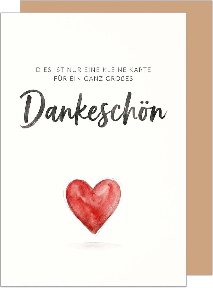 Seidel premium bedankkaart met envelop. Wenskaart dubbele kaart vouwkaart bedankkaart dank je wel hartelijk dank dankjewel dankbaarheid waardering tekst man vrouw hart hartelijk (D160 SW026)