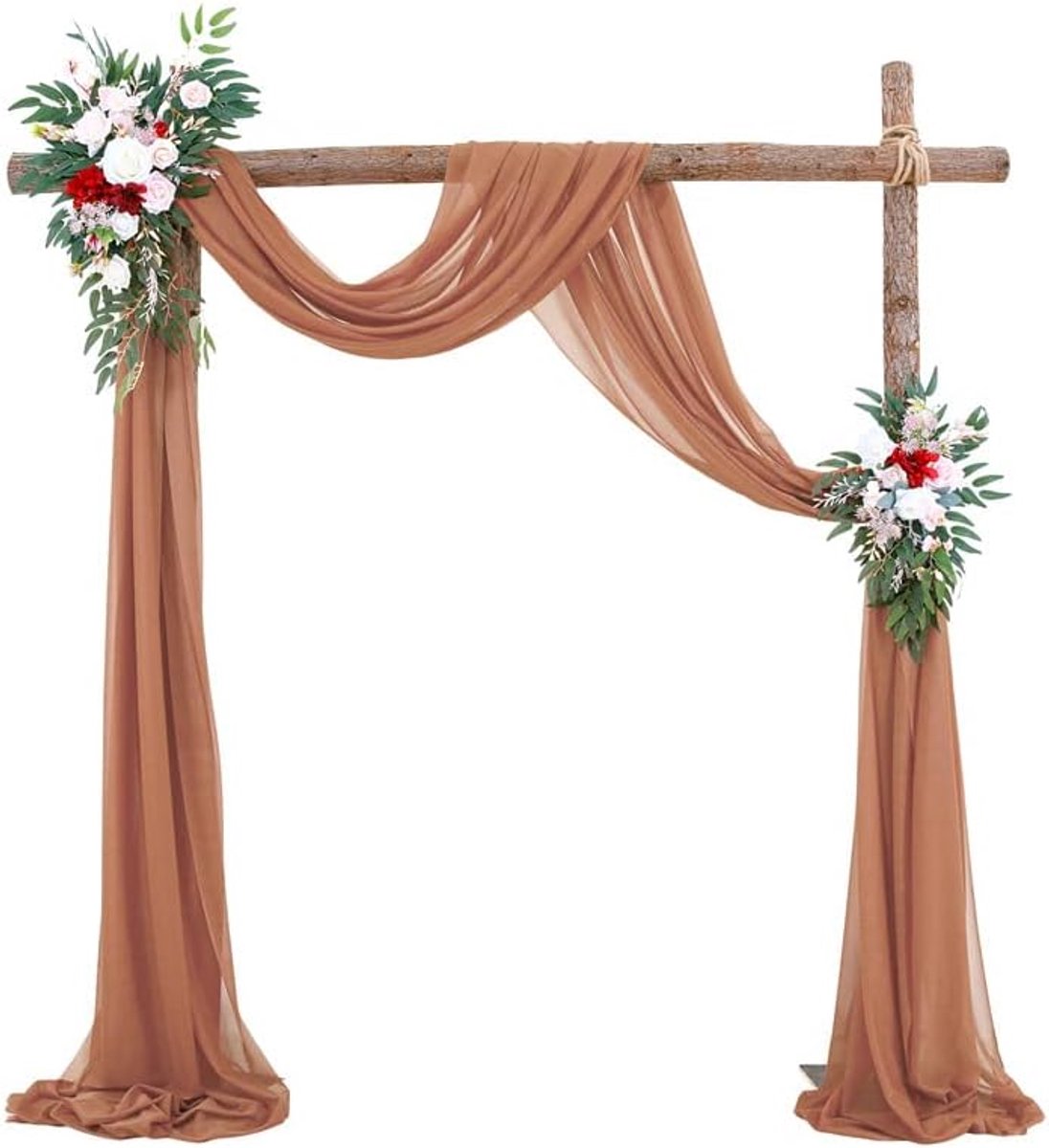 Vrije handdecoratie, 1 stuk, 75 x 600 cm, chiffon, tule, fotoachtergrond, gordijn, bruiloftsboog, drapering, stof, vrije handdecoratie, decoratie voor bruiloft, fotografie, feest