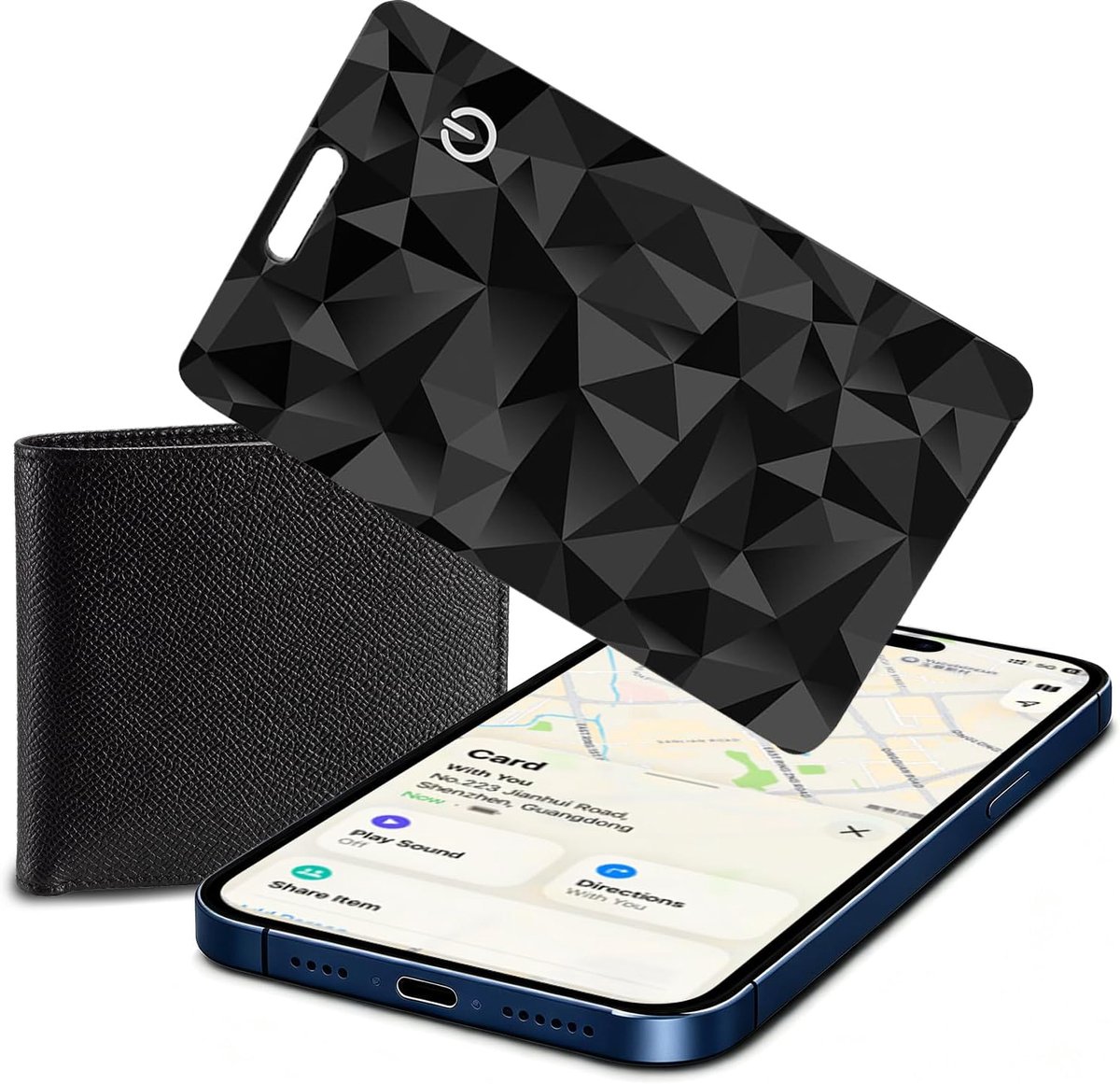 Tracker Card, Oplaadbare Bluetooth Portemonnee Finder