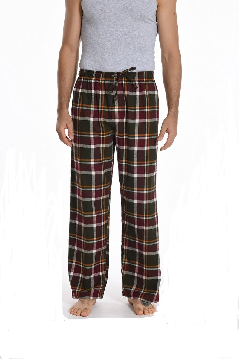 100% Katoen Flanel Comfortabele Pyjama/Lounge Bottoms Met Zakken