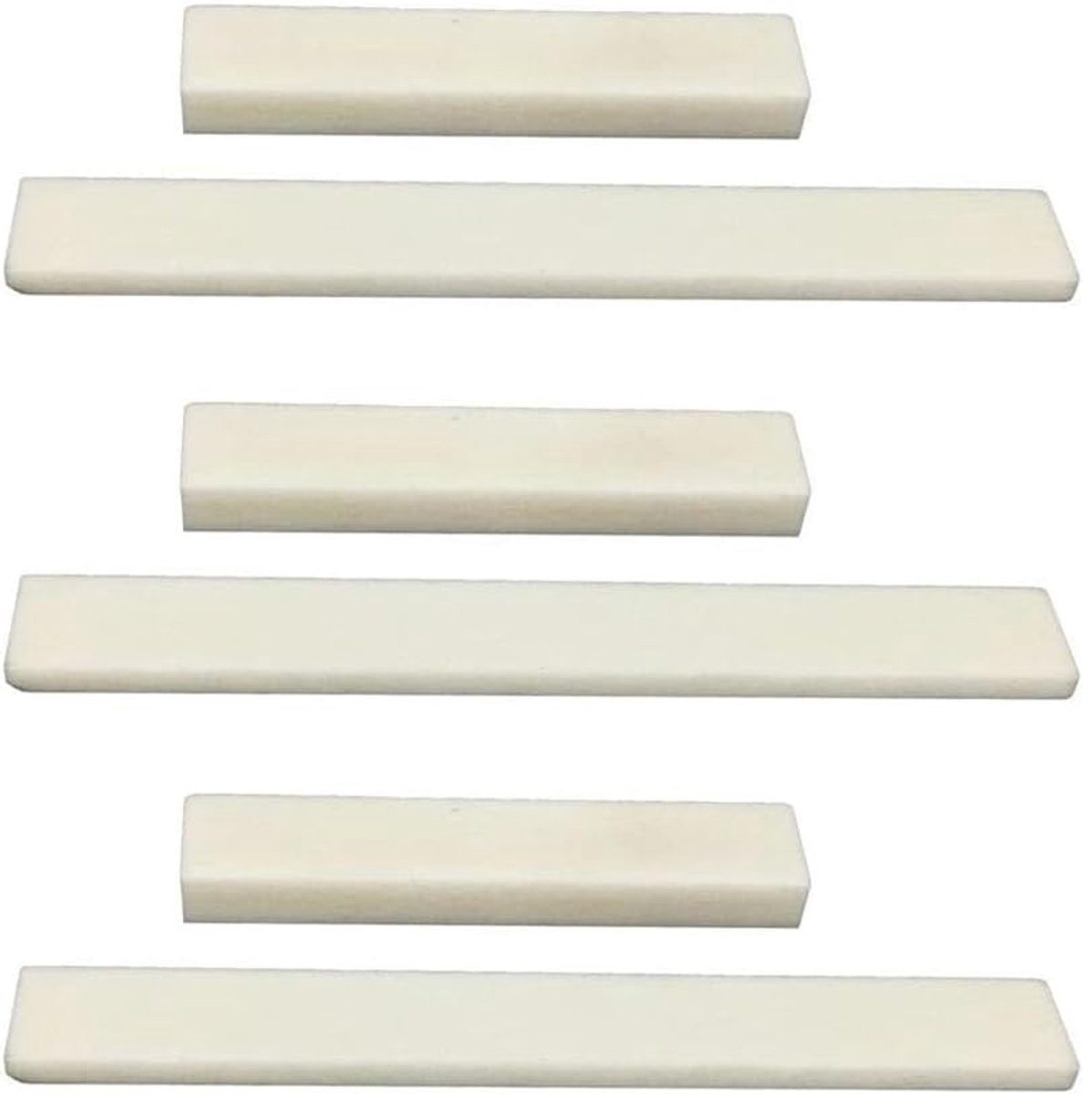 3 STKS Blank & Ongesneden Gitaar Brug Zadels 80x3x10mm & Moer 52x6x10mm voor Akoestische & Klassieke & Sigaar Gitaar Deel Vervanging