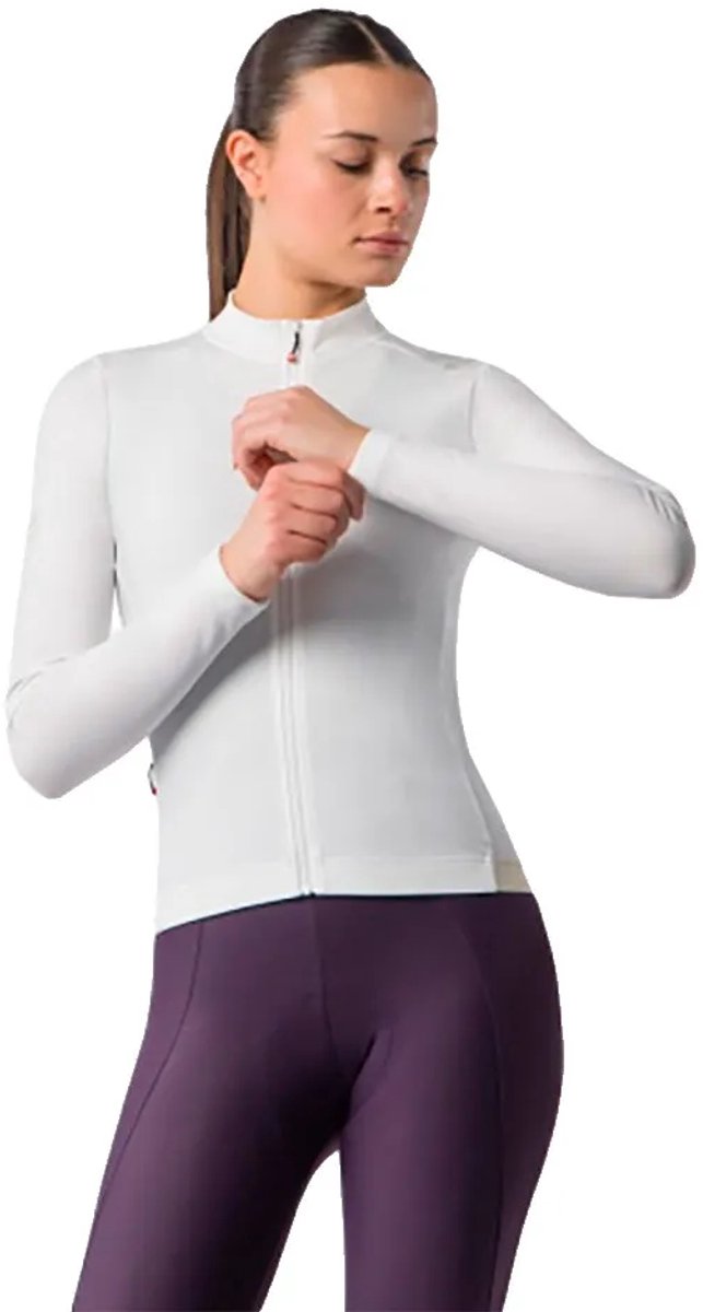 Castelli Espresso 2 Thermal Korte Mouw Wielertrui Wit S Vrouw