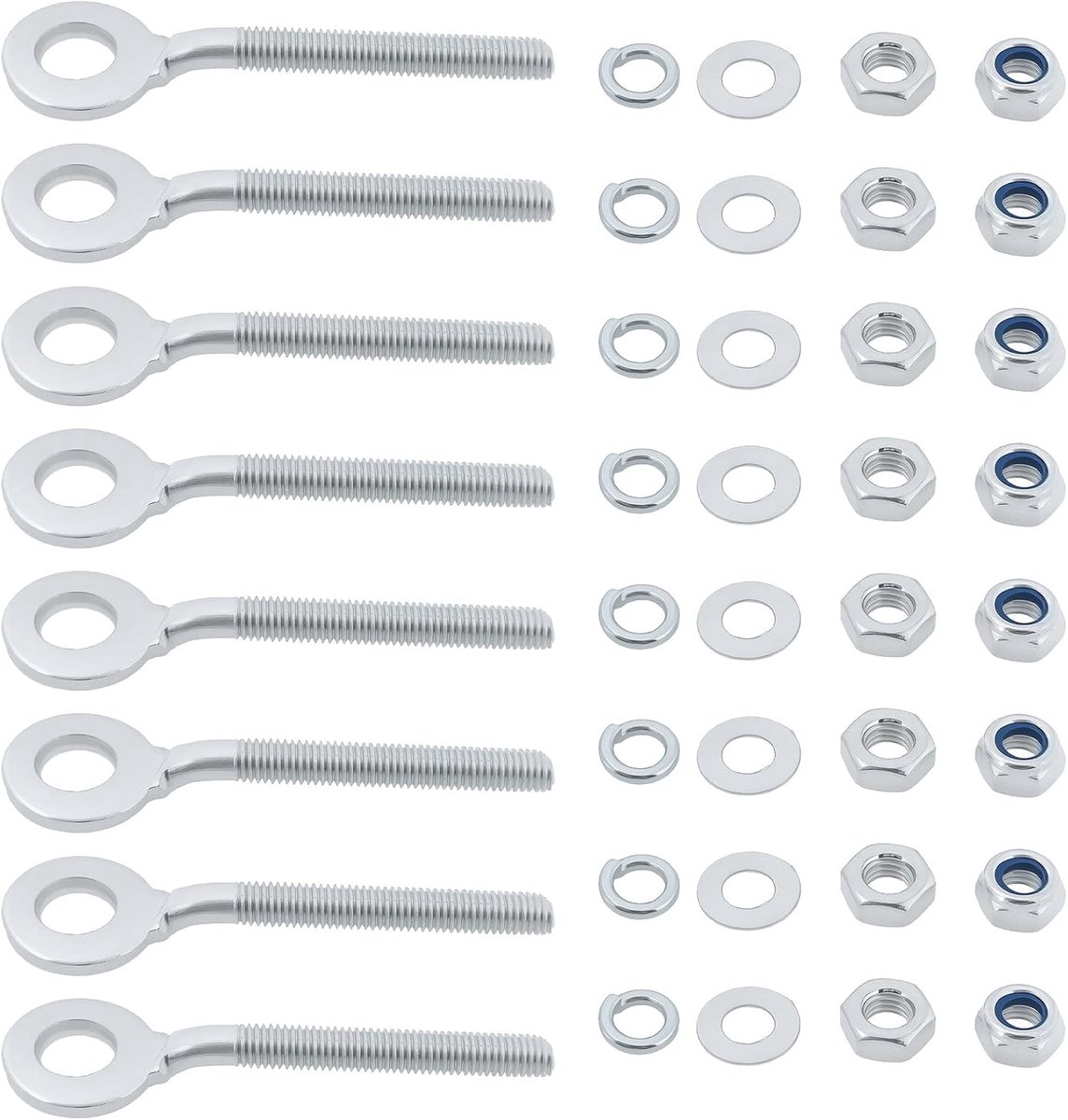 Dailygoods- Kettingspanner M8 - 4 Stuks - Geschikt voor Taotao/Kazuma/Roketa - Corrosiebestendig - Duurzaam - Verstelbaar - Kettingafsteller