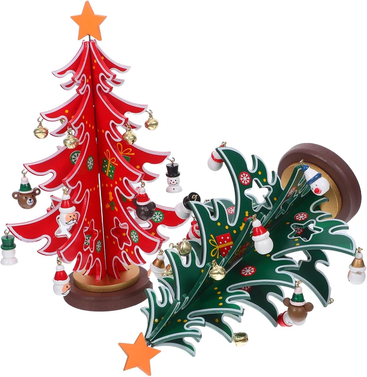 Bomen met Hangers Kleine Xmas Tafeldecoratie voor Feestdagen Compacte Herbruikbare Holiday Party Ornamenten voor Thuis Kantoor