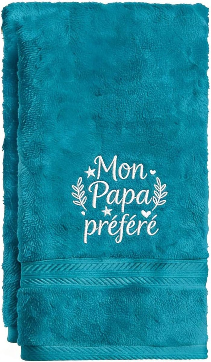 Cadeau voor papa, verjaardagscadeaus, papa handdoeken, 35 x 75 cm, geborduurd, originele cadeaus voor Vaderdag, zacht en absorberend voor heren, kerstcadeau voor papa