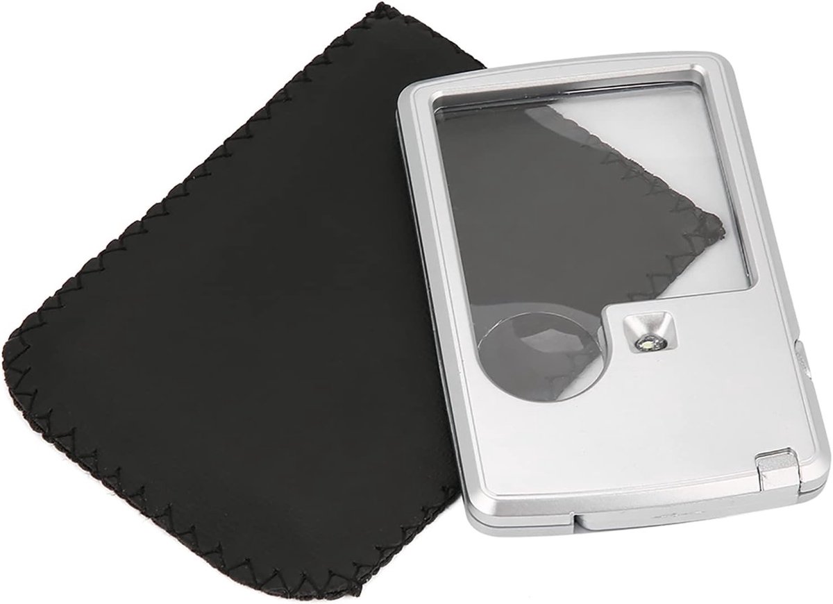 Vergrootglas Set met 3X en 6X Lens, LED Verlichting, Inclusief Leren Tas, Draagbaar en Compact