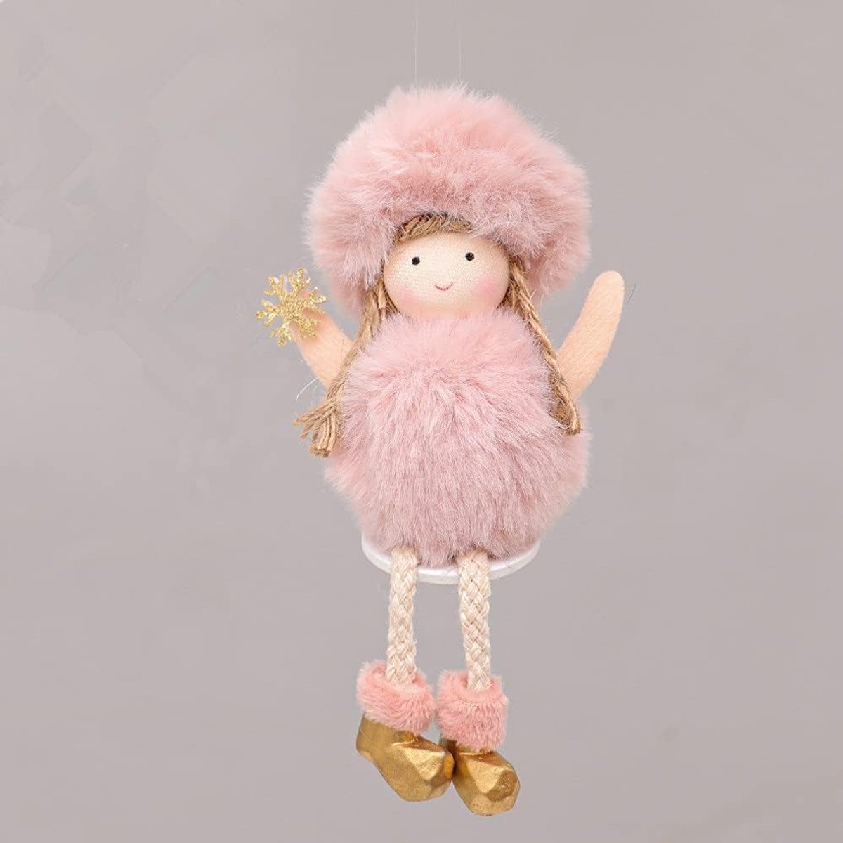 Kunstkerstboom Christmas Plush Angel Girl Boy Dolls Xmas Tree Ornament Natal Noel Deco Kerstversiering for thuis Nieuwjaar 2021 Kids Gift (Color : 14)