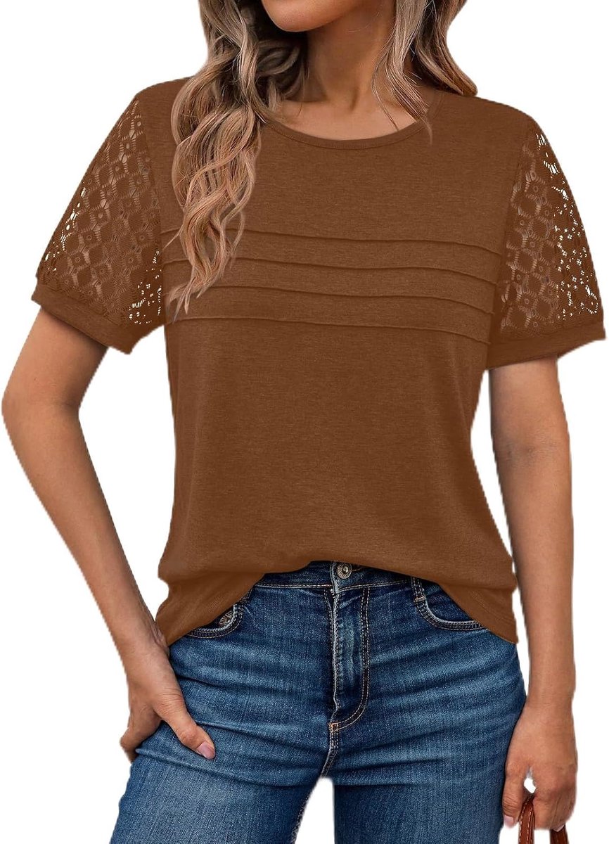 Dressy Kant Korte Mouw T-shirt Tops Zomer Business Casual T-shirt Blouse