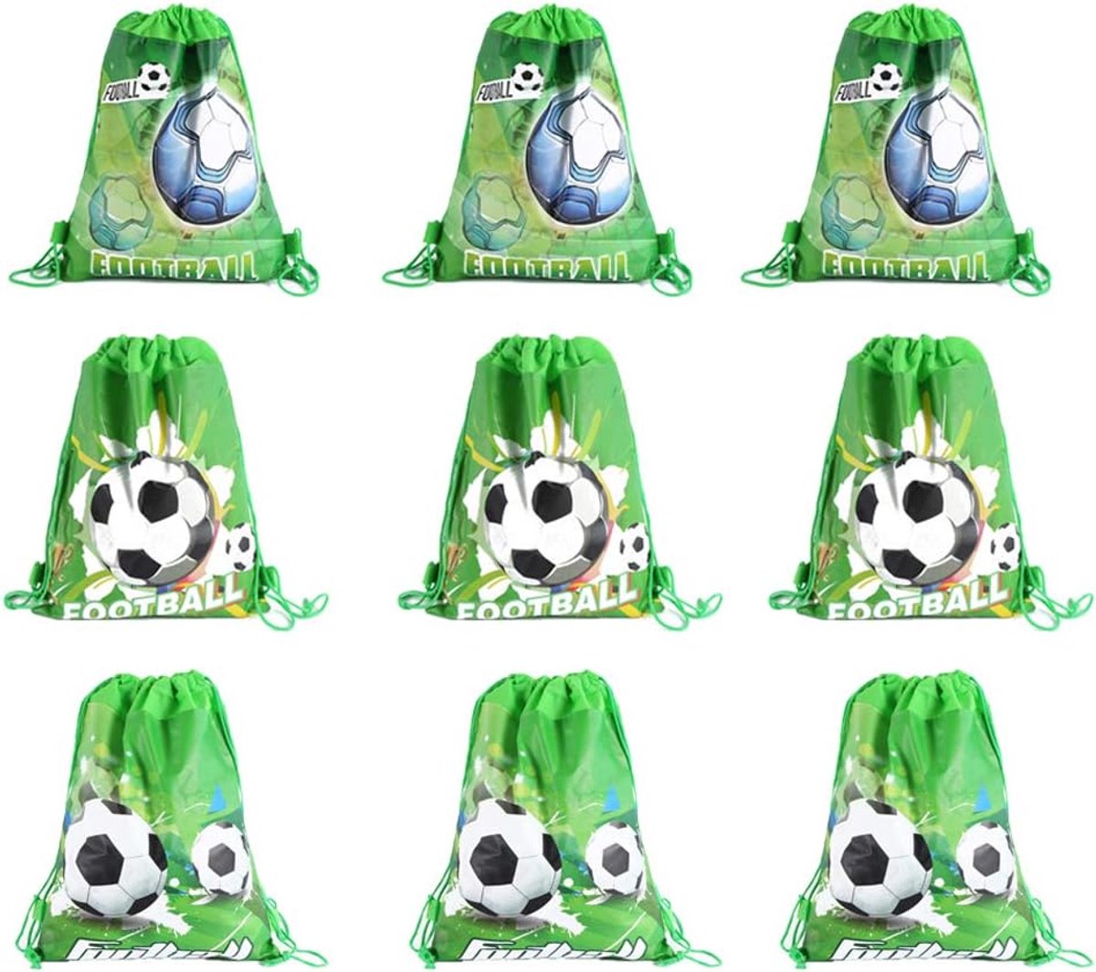 tas, 9 stukken voetbalfeest zakken met riem, riem tas voetbal rugzak, geschikt voor dagelijks gebruik. Verjaardag, feest, cadeau