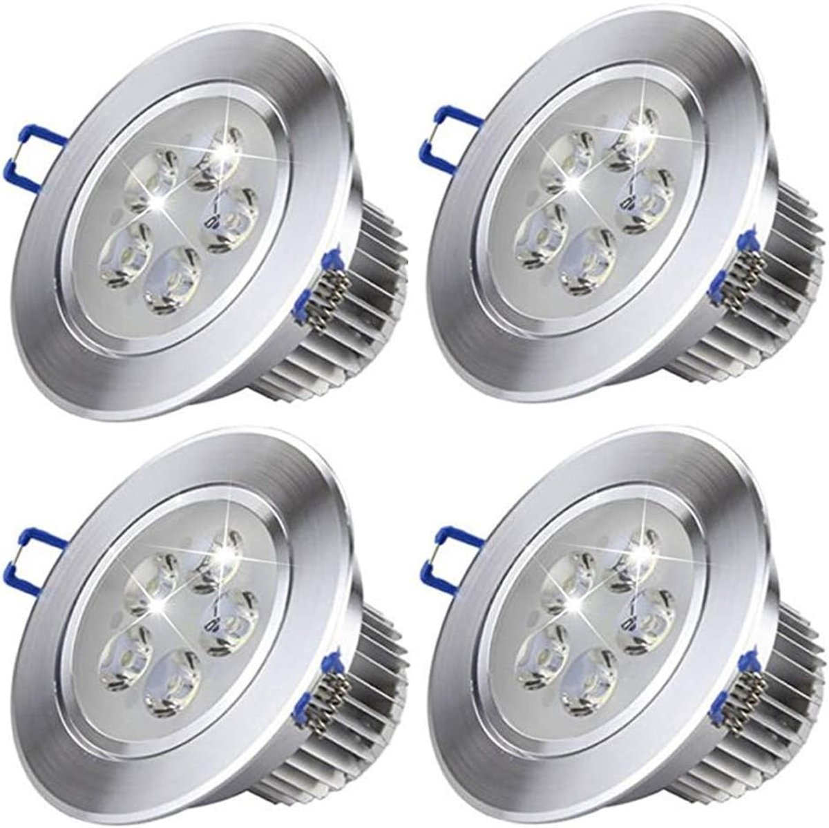 4 stuks LED plafond downlight koud wit LED plafond licht LED downlights LED plafond downlight spot recessed down light led panel verlichting lampen thuis indoor verlichting [energieklasse A ]