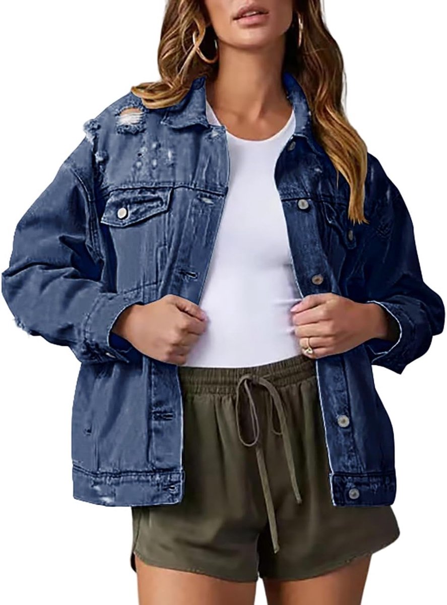 Casual retro jeans voor dames, met brede pijpen, zijopening, rechte broek, slijtvast met elastische jeans