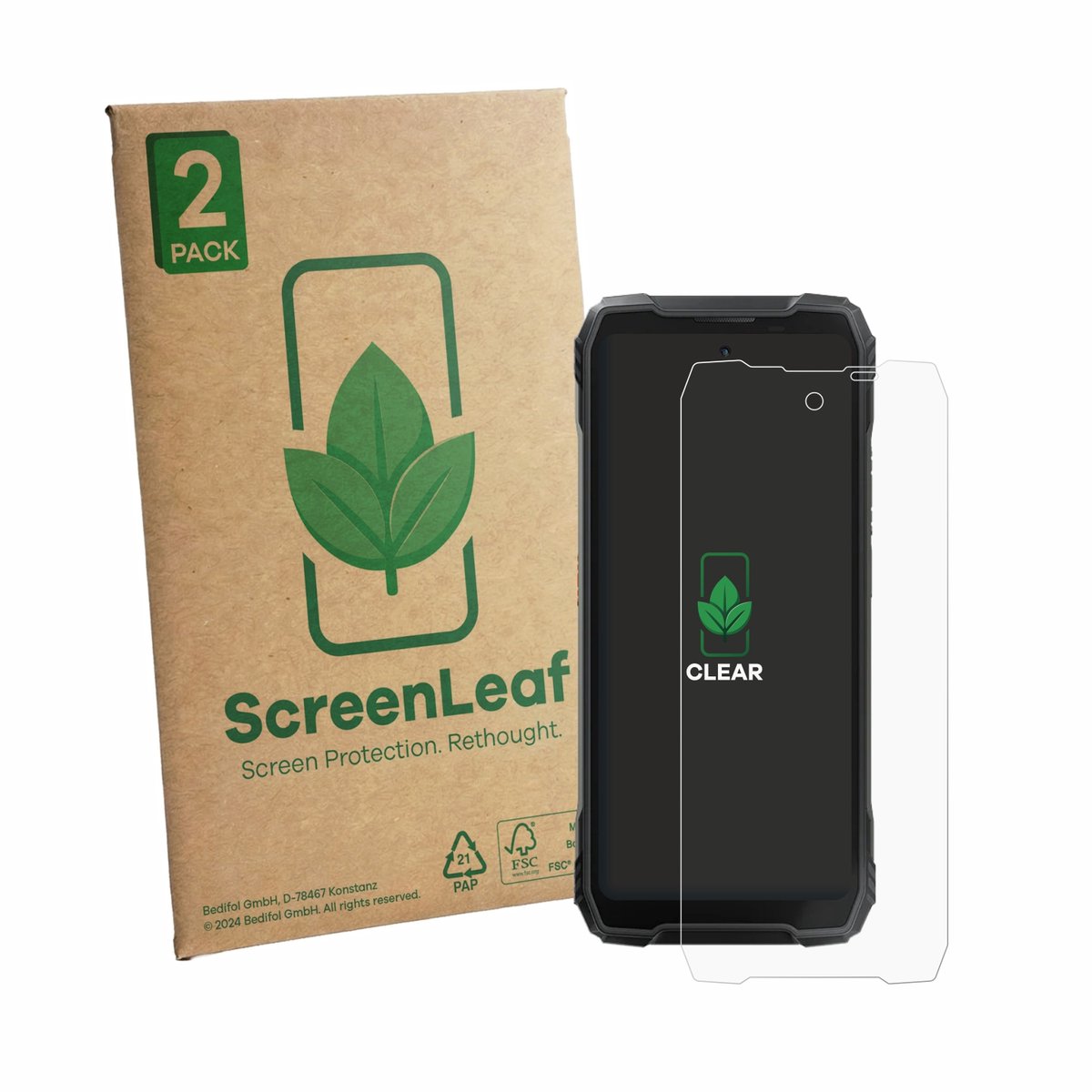 2 Stuks Screenprotector voor Blackview Xplore X1 - Hoogwaardige Beschermfolie transparant