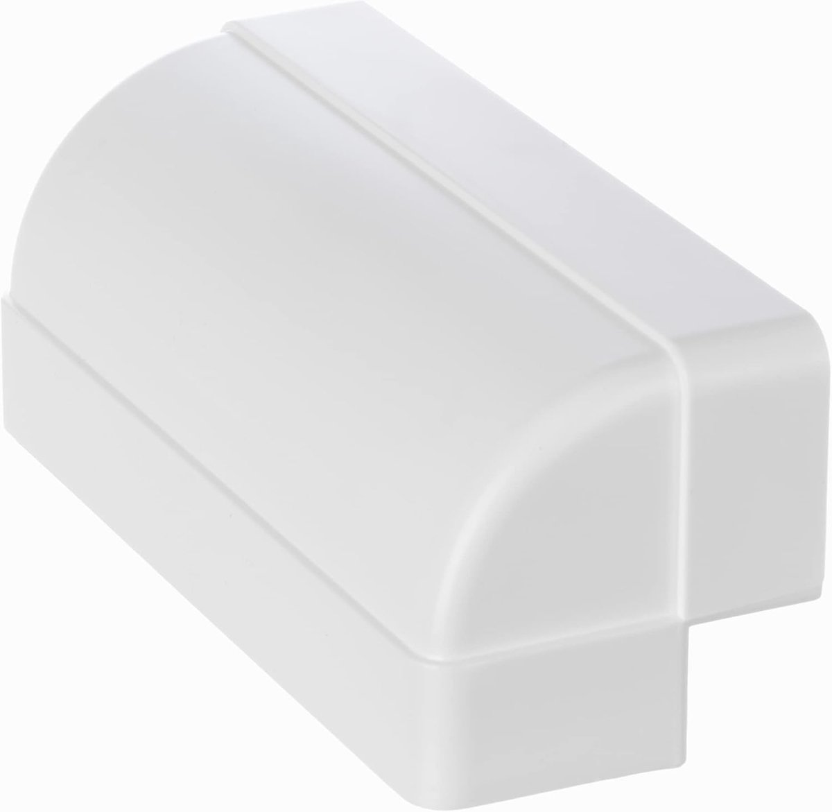 220 x 55 mm 90° boog voor vlakke kanaalventilatiesystemen (vrouw) - verticale kunststof kanaalboog