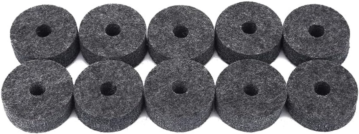 Bekken Viltjes, Vervangingsaccessoires voor Bekkens 10st Jazz M Bekken Viltjes Muziekinstrument Accessoires Grijs (GRAY)