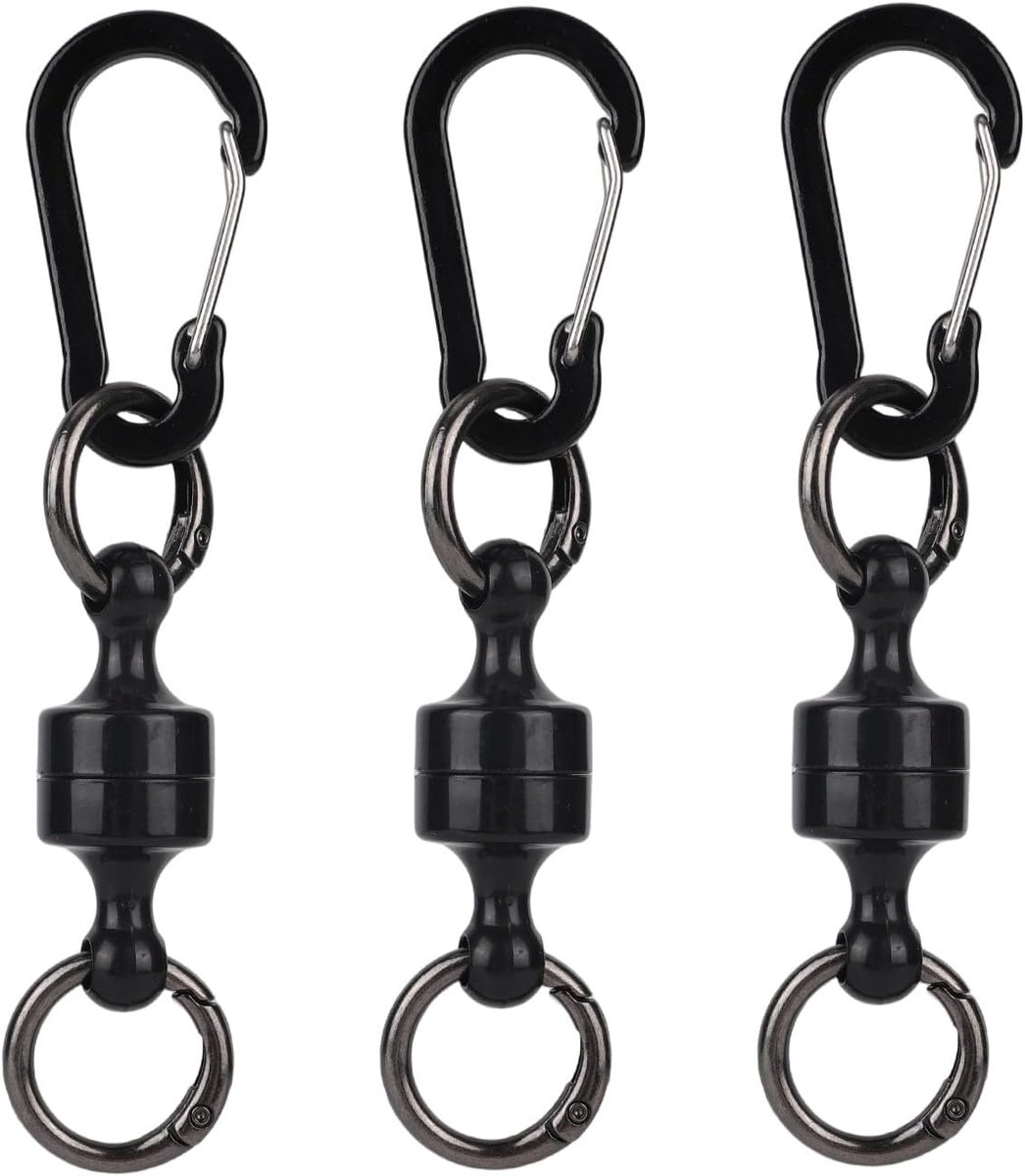 3st Snel Los Te Maken Sleutelhangers, Hoogwaardige Duurzame Snel Los Te Maken Magnetische Sleutelhangers Geschikt voor Kamperen Vissen Wandelen Buitenlucht