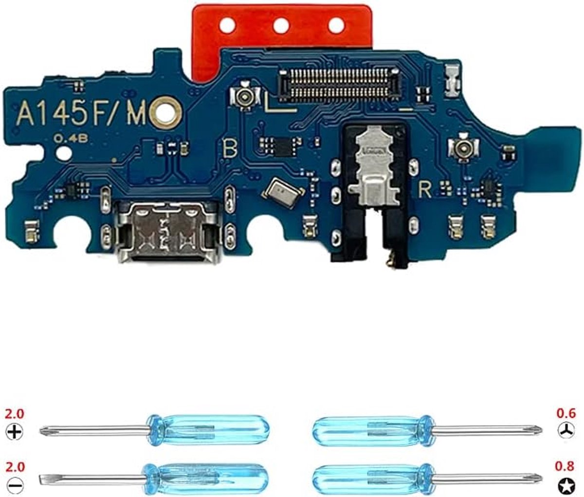 Connector voor Samsung A14 4G SM-A145F oplaadbus dock charging vervanging met installatiegereedschap