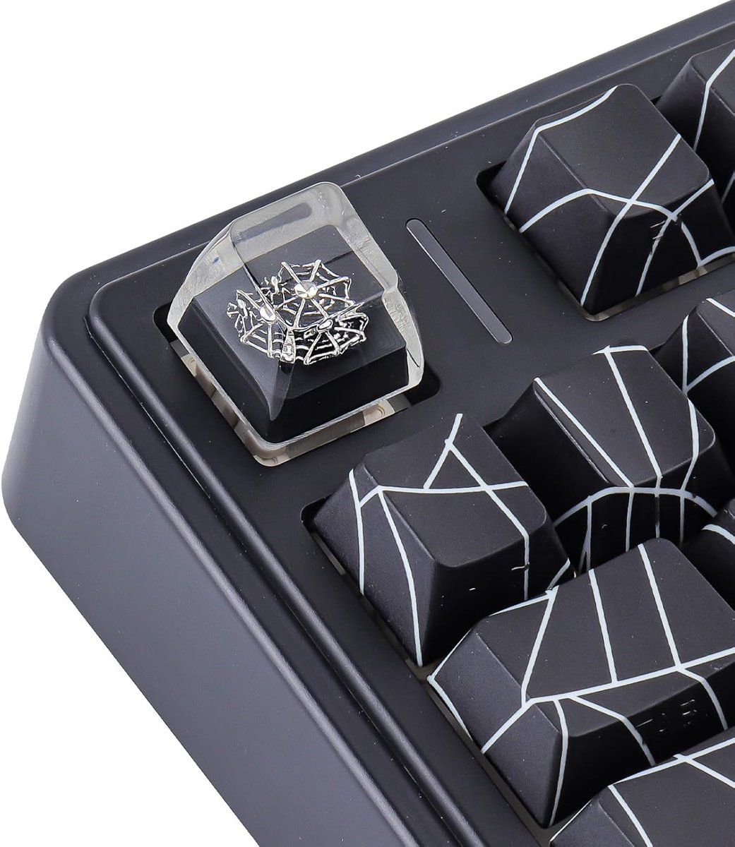 Artisan ESC-keycaps, Crystal Jelly Spider Web keycaps, doorschijnende hars, handgemaakt mechanisch toetsenbord, doe-het-zelf gepersonaliseerde keycap, enkele 1U vervangingstoets voor ESC-toets