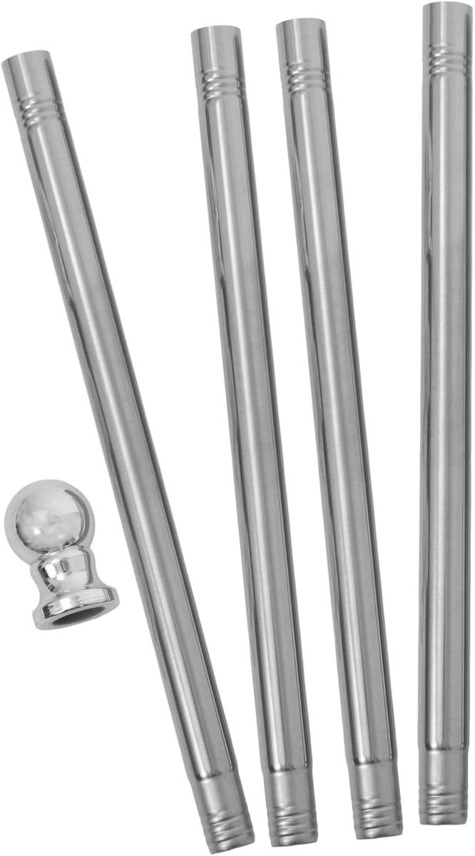 Rvs Vlaggenmast Voor Buiten Lange Vlaggenhouder Met Roterende Bevestiging Anti- Functie Voor Tuin Wandmontage Zilver