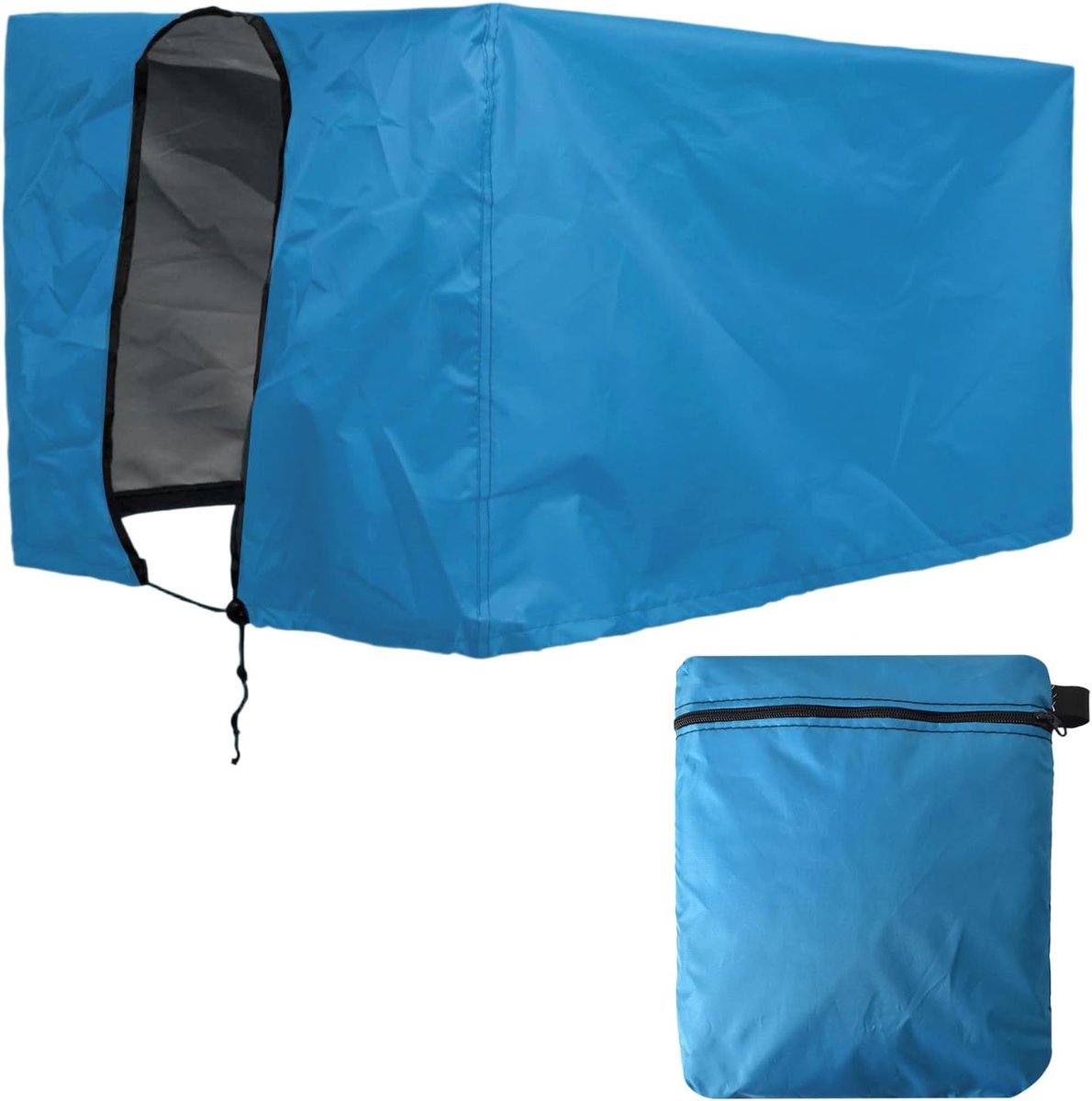 Regenhoes voor handwagen, wagenafdekking, bescherming tegen vuil, stof, zonlicht, sneeuw, vorst en water, blauw