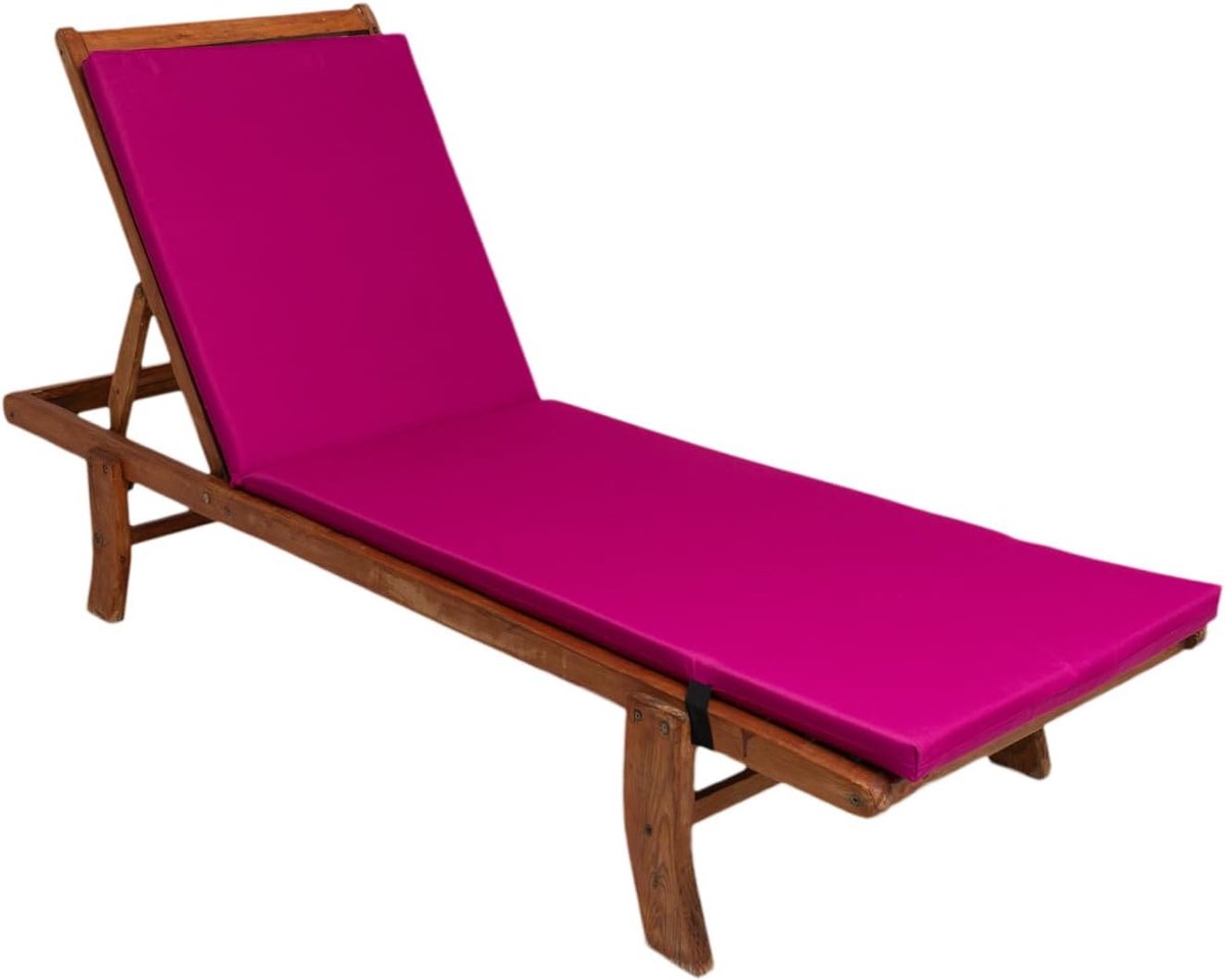 Kussen voor ligstoel, kussen voor tuinstoel, kussen voor tuinstoel, tuinstoelkussen (roze)