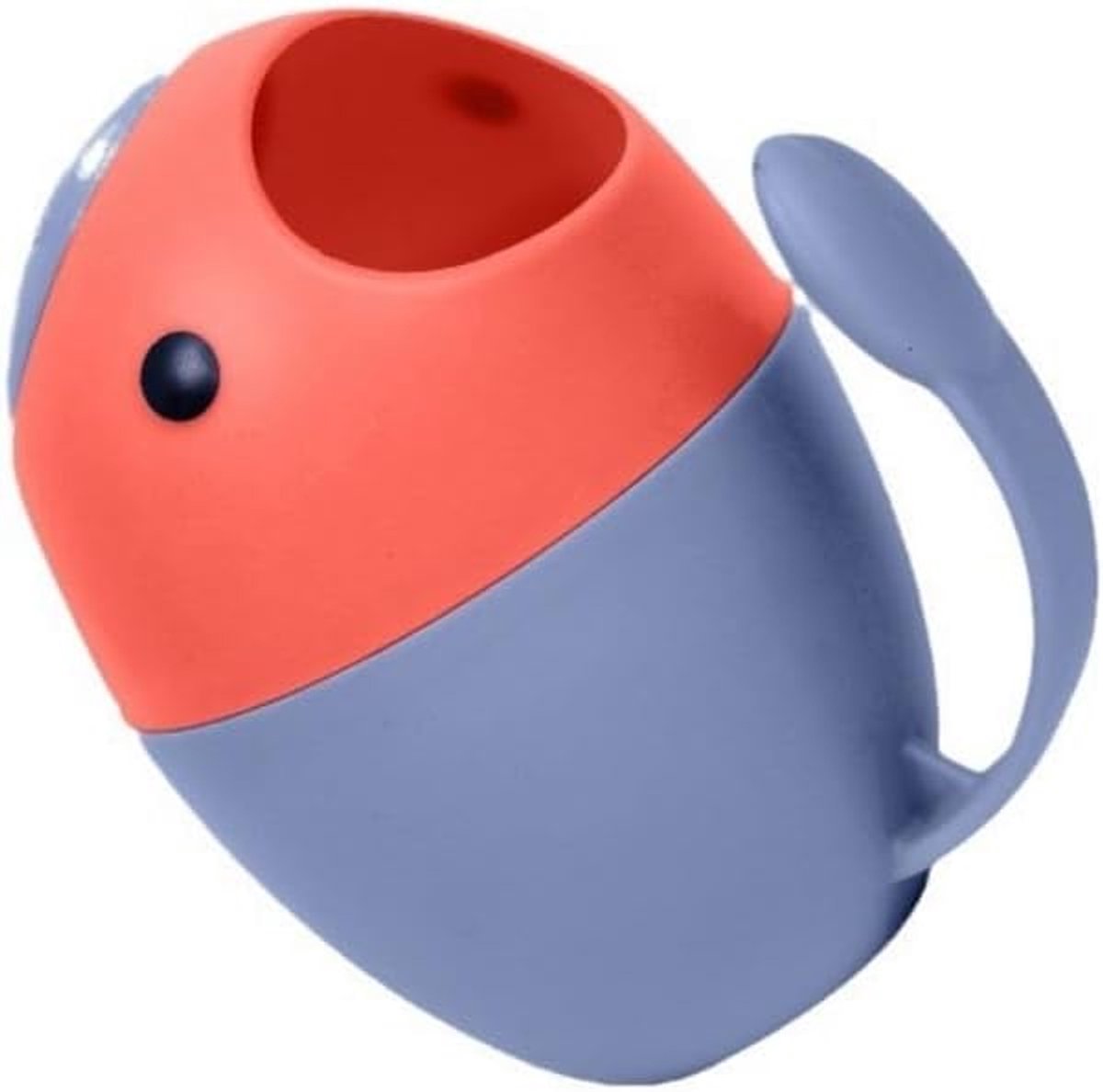 Shampoo-mok voor doucheshampoo, baddouchekop, shampoo, spoelkruik voor kinderen en ouderen, blauw