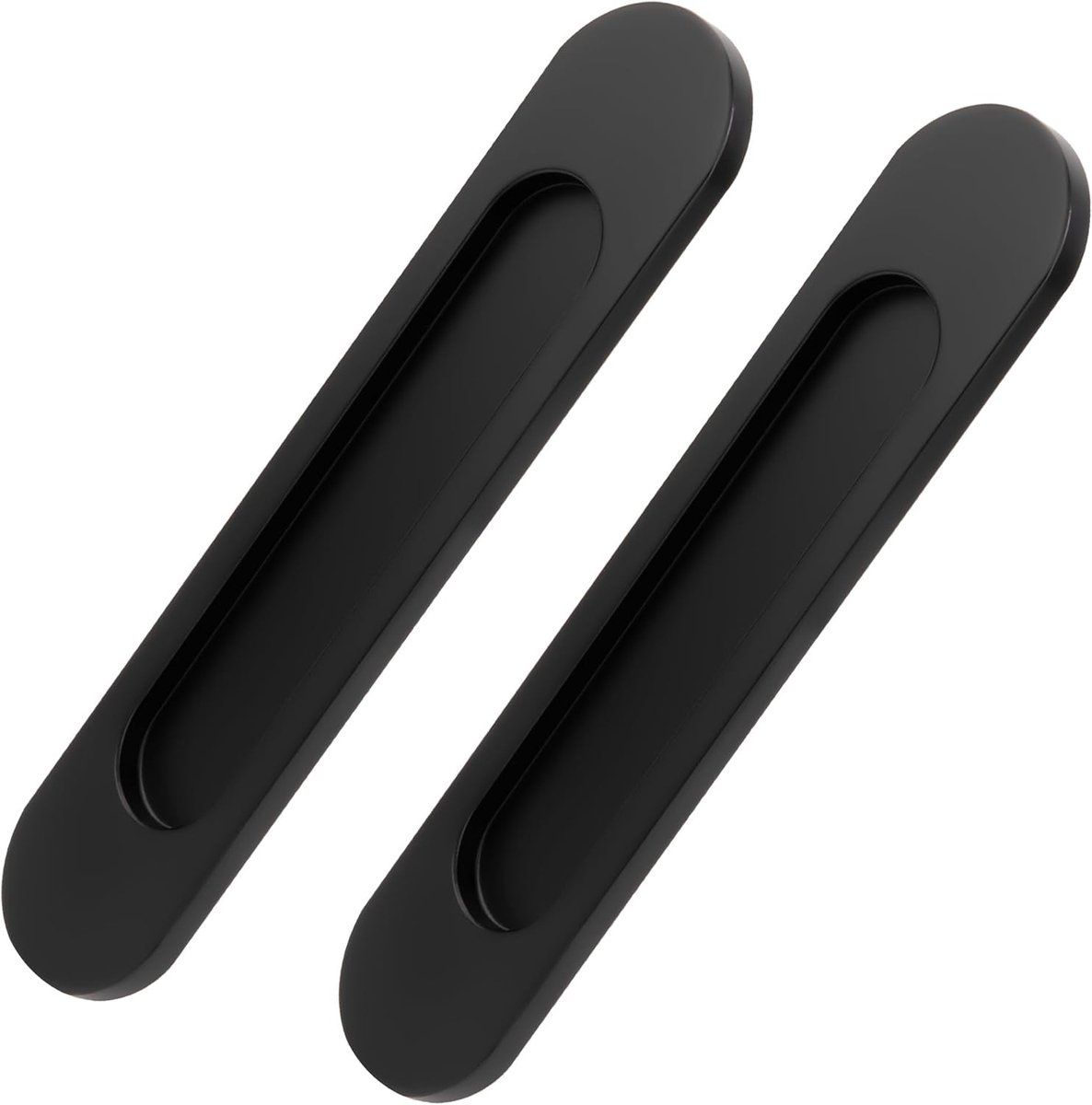 Deurgrepen, 18 cm, deurgrepen van aluminiumlegering, balkondeurgreep, zonder boren, handgrepen voor keukenkasten, ramen, kasten, 2 stuks (zwart)