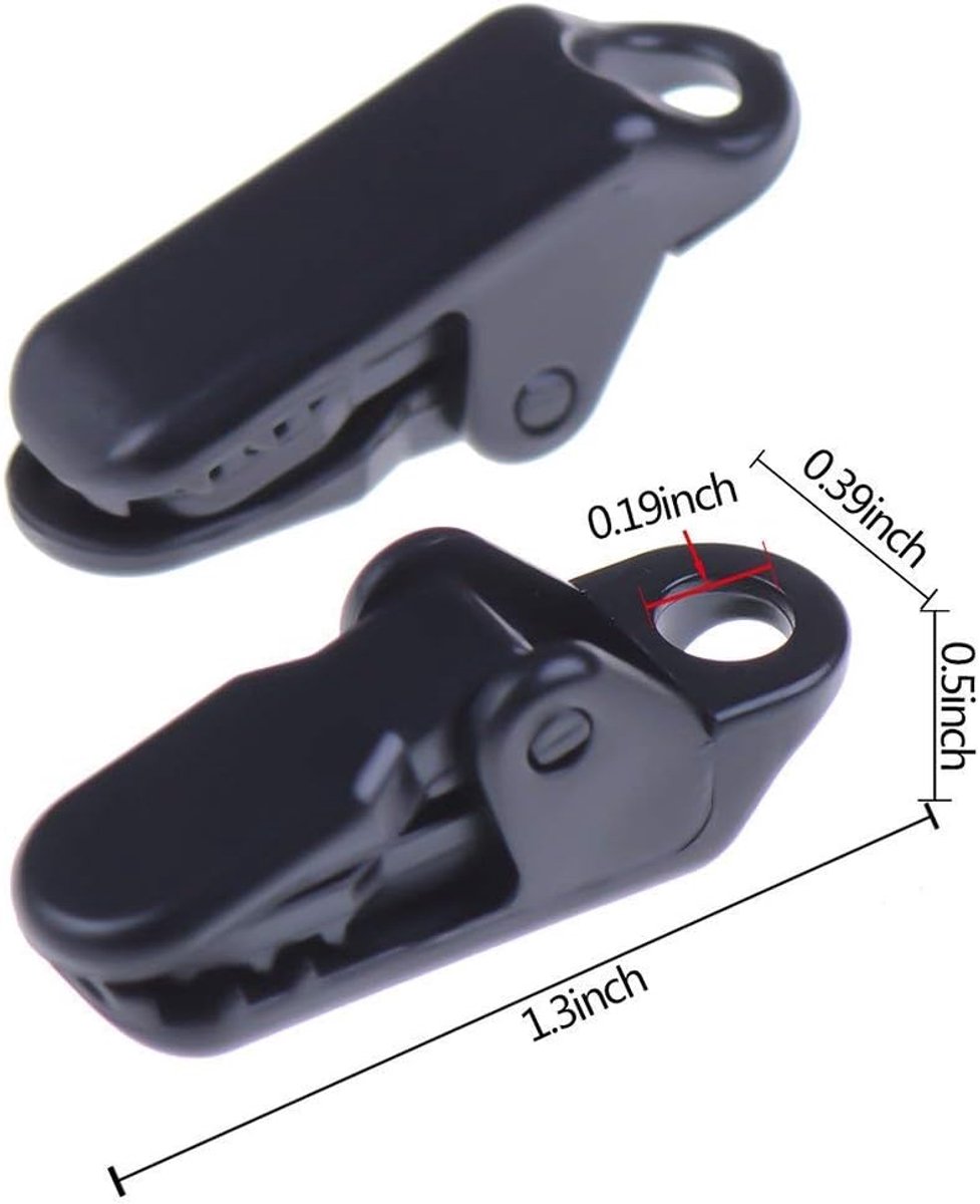 Tentclipset, dekzeilclips, kleine klem, dekzeilhouder, clips, zeilklemmen, 30 stuks winddichte luifelclips, klemclips, camping, voortentklem, clips, kunststof, krokodillenklem voor buiten