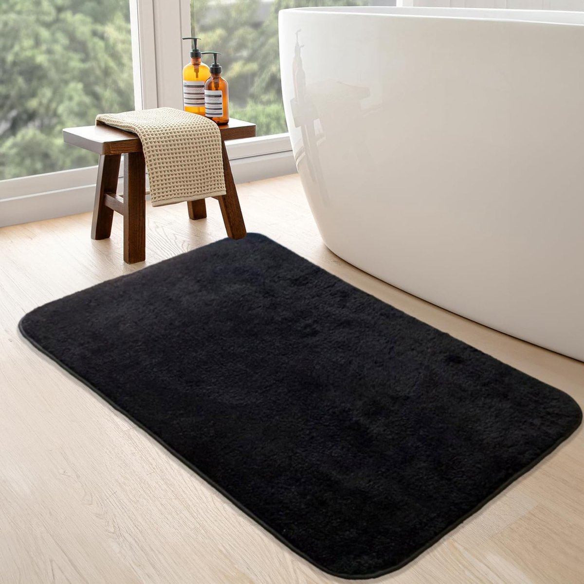 Badmat antislip 80x150 cm | Pluche Badkleed | Zachte bad- en douchemat | Voor bad, douche en toilet Machinewasbaar, sneldrogend Badmat Relax
