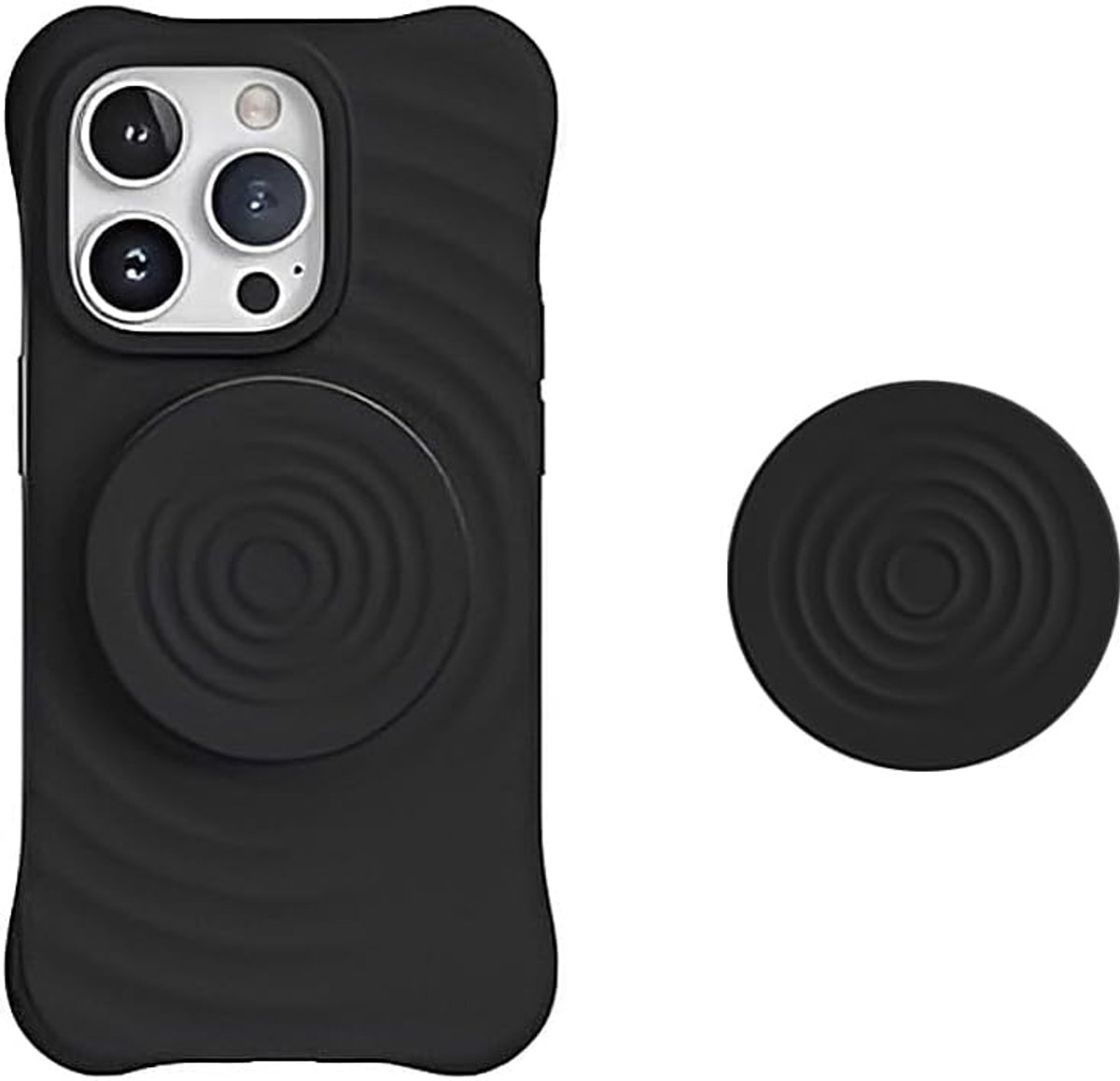 basis en handgreep inclusief magnetische houder voor mobiele telefoon, universele ring, siliconen voor smartphone, telefoon en tablets