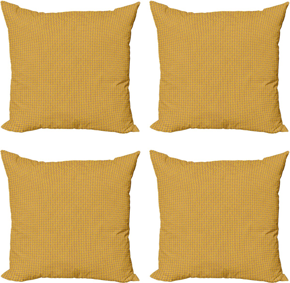 ABAKUHAUS Oosters Sierkussen Kussenhoes 4er Set, Leuchtende Geometrisches Motief, Modern Accent Dubbelzijdige Digitale Print, 60 x 60 cm, Mosterd Violet
