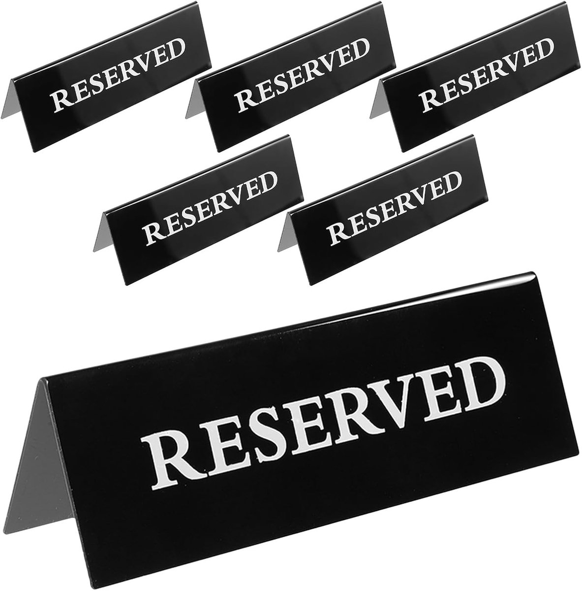 6 stuks gereserveerde borden voor tafels - Acryl gereserveerde tafelborden voor bruiloften, speciale evenementen, restaurantrecepties en ceremonies