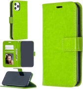 Voor iPhone 12/12 Pro Crazy Horse Texture Horizontale lederen flip-hoes met houder & kaartsleuven & portemonnee & fotolijst (groen)