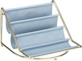 Desktoprekken Meerlagig smeedijzeren lederen opbergvak Sleutels Diversen Tabletcomputers Horloges Organiseer creatieve ornamenten, kleur: blauw Klein