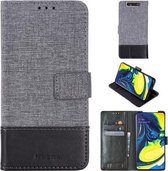 Voor Galaxy A80 MUXMA MX102 Horizontale flip canvas lederen tas met standaard & kaartsleuf & portemonnee-functie (zwart)