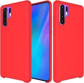 Effen kleur vloeibaar siliconen schokbestendig hoesje voor Huawei P30 Pro (rood)