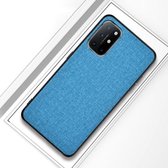 Voor Samsung Galaxy A52 5G schokbestendige stoffen textuur PC + TPU beschermhoes (hemelsblauw)