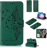 Veerpatroon Litchi Texture Horizontale Flip lederen tas met portemonnee & houder & kaartsleuven voor Geschikt voor Xiaomi Mi 9 (groen)