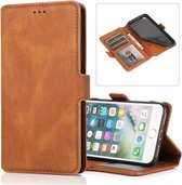 Voor iPhone SE 2020/8/7 Retro Magnetische Sluiting Horizontale Flip Leren Case met Houder & Kaartsleuven & Fotolijst & Portemonnee (Bruin)