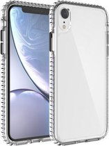 2-in-1 Ultra Clear Elf schokbestendige pc + TPU-hoes met verwijderbare kleurknop voor iPhone XR (zwart)