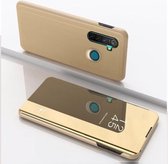 Voor OPPO Realme 5 Pro vergulde spiegel horizontaal flip leer met standaard mobiele telefoon holster (goud)